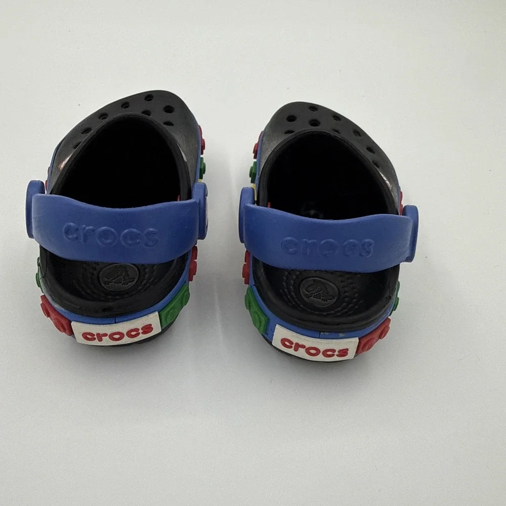 Crocs Toddler Size 4 5 C Black Lego Clogs